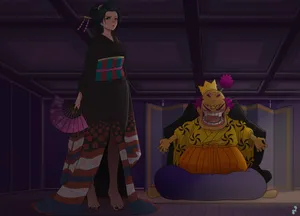 【mohoshadream】Orobi serving Orochi (Commission) (Patreon)