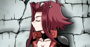 鞭打ちで脱がされる十六夜アキ (Yu-Gi-Oh)