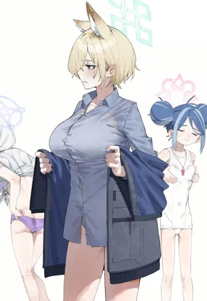 [LonkLink] カンナがシャツを脱ぐ。(ブルーアーカイブ)