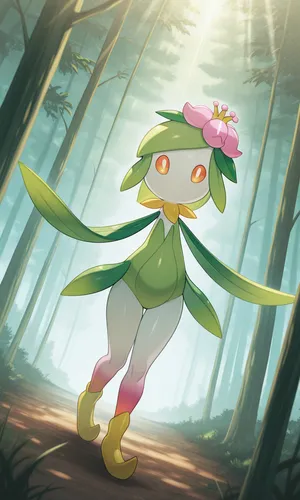 Pokemon - Hisuian Lilligant & Tsareena daidoujipv ai generated