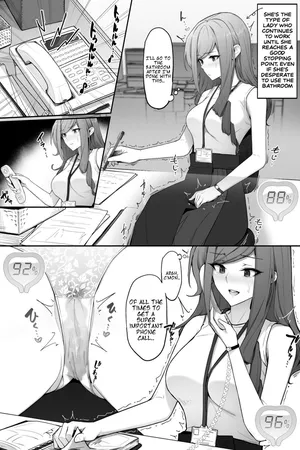 [Cocomachi] Office lady peeing though panties on toilet