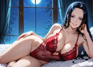 boa hancock red lingerie
