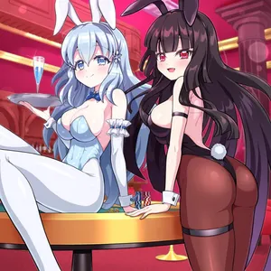 [Mumyou Ishi] 遊佐&アトレ_バニー乱交 (Jashin-chan Dropkick)
