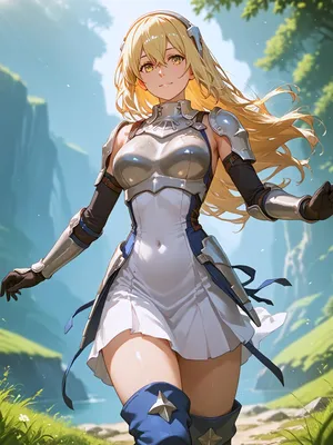 Aiz Wallenstein From Danmachi.la creatura ai generated