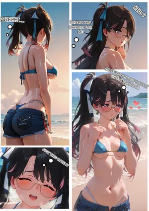 Enjisd [AI Generated] Zezhi Beach Day comic