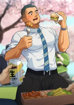 [吾朗ナオキ]2024 05 坂本くんとお花見2