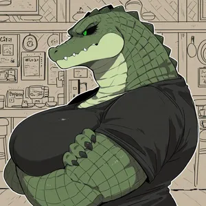 my dear scaly wife weight gain (AI generated)