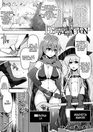 [C.R] DOUBLE ACTION (2D Comic Magazine Zecchou Kairaku ga Tomaranai Ero-Trap Dungeon Vol. 2) [Portuguese-BR] [Digital]