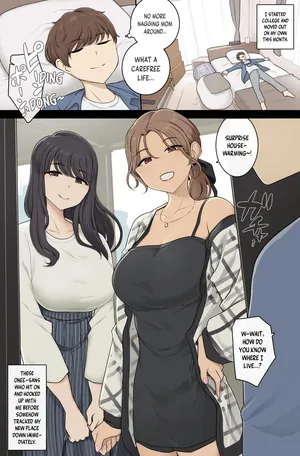 [Wakamatsu] Keitai Choushin Onee-san-tachi ni Shinkyo o Yaribeya ni Sareru Hanashi | Tall, Busty Onee-sans Turn My New Place into Their Sex Room [English]