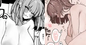 [かわさき] 大柄な彼氏の巨根ち〇ぽにデカ尻を打ちつけて射精を促そうとするもイきそうになってしまい、キレながら腰を振ってる小柄な女の子