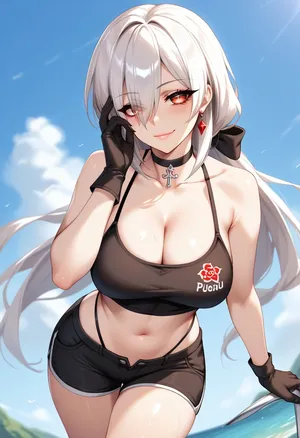 Yelan+Acheron (little fox) ai generated