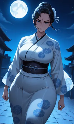 Blue Eyes Samurai - Mizu daidoujipv ai generated