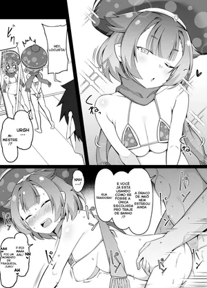 [Corundum] Kotoshi no Mizugiwaku o Hisoka ni Neratte Iru Locusta-chan | Locusta-chan está secretamente tentando conseguir a vaga de traje de banho (fate grand order) [Portuguese-BR]