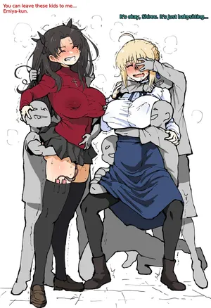 Rin Saber babysitting ①+②+③